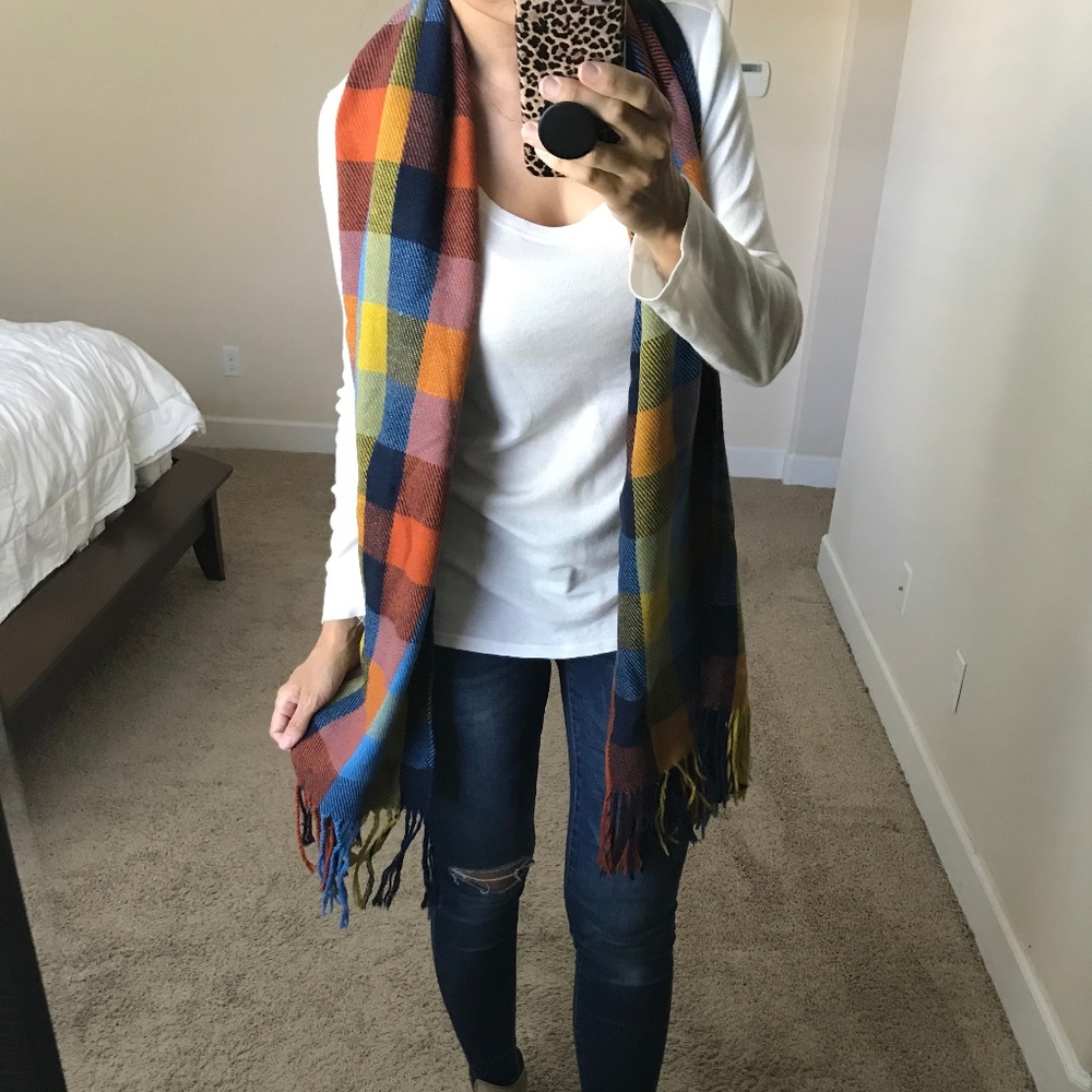 Colorful winter scarf